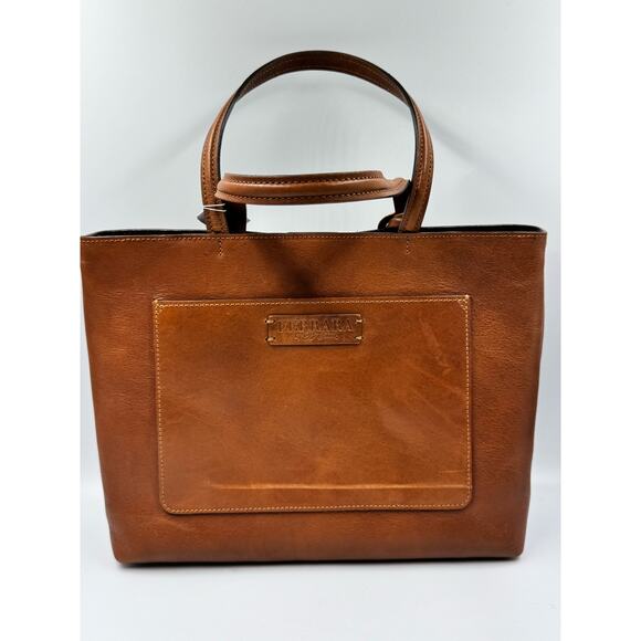 Brighton Fiora Large Leather Cognac Tote Shoulder Bag New - Picture 3 of 6